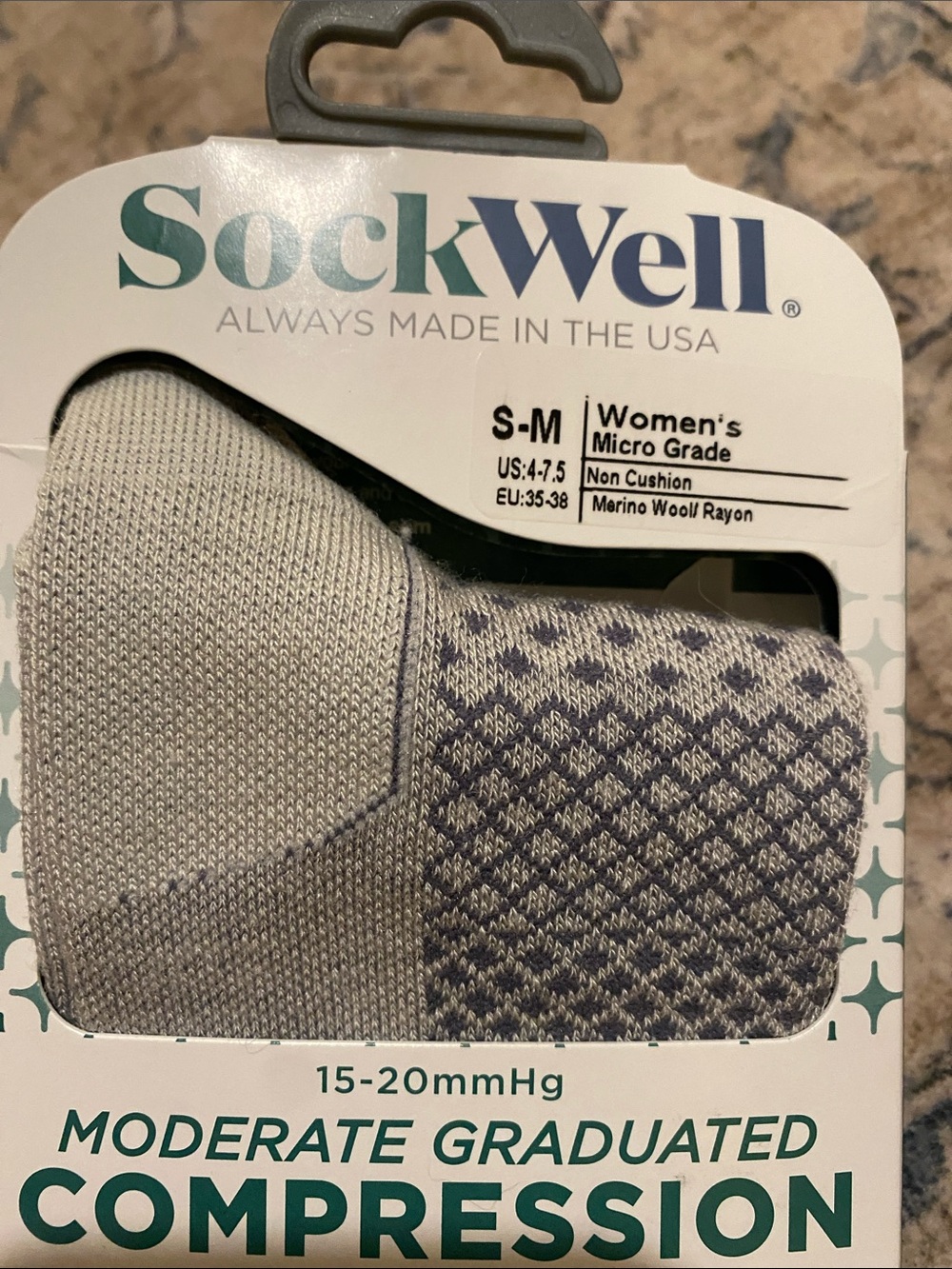 Sockwell Women’s S-M Micro Grade 15-20 Moderate Graduated Compression Socks Wool - Picture 2 of 12
